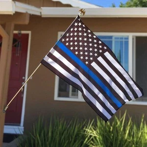 Quality Thin Blue Line American Police Flag 3X5' FADE Resistant Stars & Stripes - Picture 1 of 3