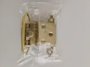 Antique Brass Self-Closing Kitchen Cabinet Hinges - 12 Pairs for Classic Appeal - Picture 1 of 4