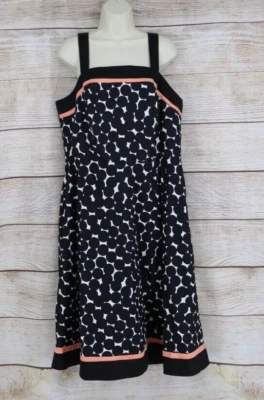R&K Originals Womens Plus Size 20W Sleeveless Mini Fit & Flare Polka Dot Dress - Image 1 of 4