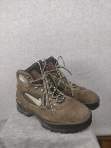 Nike Men's Air ACG Hiking Boots Size US 7.5  90's Brown Leather Lace Up