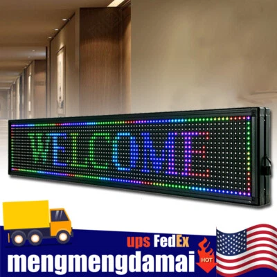 Letrero LED Desplazamiento 40" x 8" 7 Colores Letrero LED Letrero LED Tablero Publicitario Foto 1 de 4