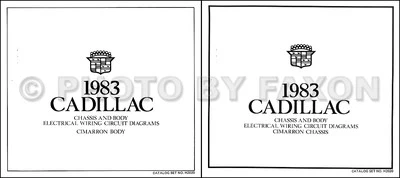 Schema Elettrico Di Cablaggio 1983 Cadillac Cimarron Set COLOR Pieghevole - Immagine 1 di 2