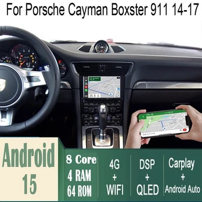7" Android Navigation Car GPS Tesla Style For Porsche Cayman Boxster 911 13~17 - Image 1 of 4