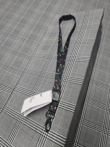 Unisex Nike Black/Rainbow Swoosh Breakaway Lanyard Brand New With Tags - Picture 1 of 2