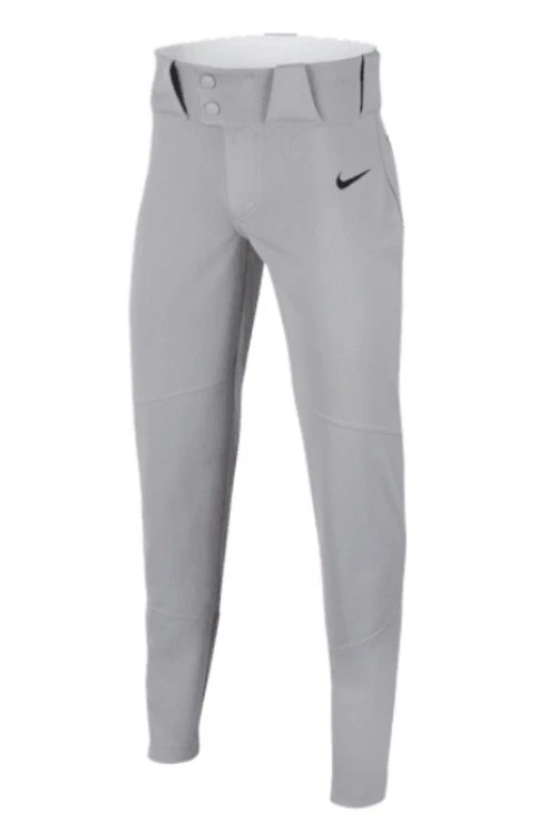 Nike Vapor Select Boys Baseball Pants Full Length Solid Gray X-Large