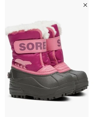 Bota Sorel BABY Snow Commander - Rosa - Talla 4M Nueva Sin Caja Pricefirm Foto 1 de 4