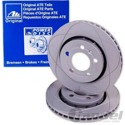 2x ATE Disque de Frein Power Avant pour Audi 100 C4 A4 B5 B6 B7 A6 C4 C5 Seat - Photo 1/4
