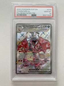 Charizard EX SVP 074 Black Star Promo Paldean Fates Tin PSA 10 - Picture 1 of 2