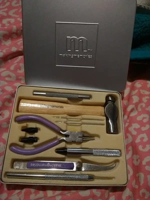 Making Memories Craft Tool Kit Scrapbooking Set In Metal Case Hammer Pliers More - Image 1 of 4
