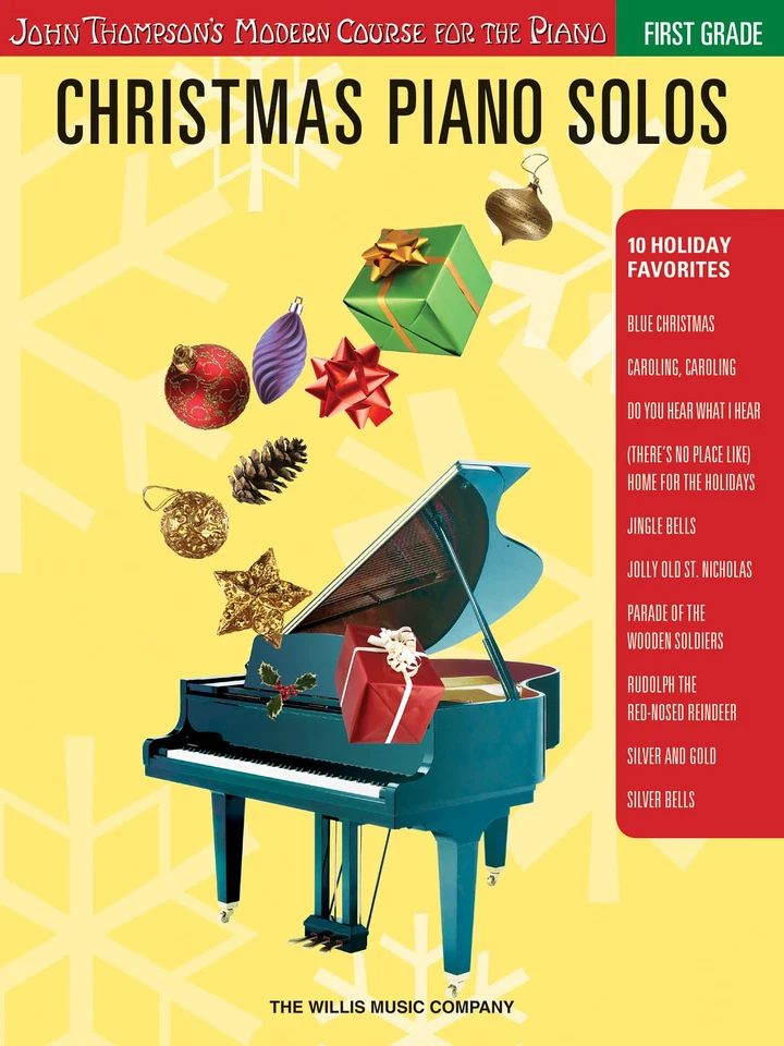Christmas Piano Solos Grade 1 John Thompson Music 10 Songs Beginner Book - Image 1 of 1