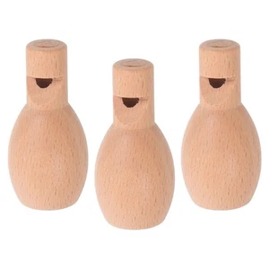 Mini silbato de madera maciza de 3 piezas para niños pequeños niños - Imagen 1 de 12