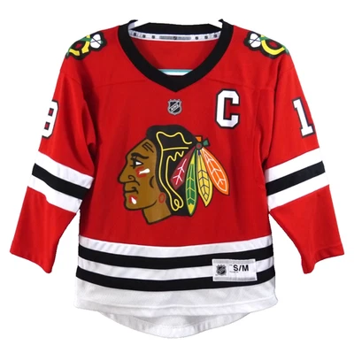 Jersey ligero Chicago BLACKHAWKS #19 JONATHAN TOEWS NIÑOS GRANDES talla S/M Foto 1 de 3