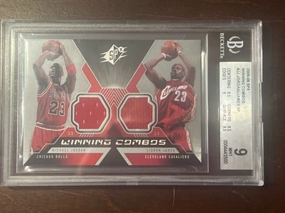 2005 SP Michael Jordan/LeBron James SPx materiales ganadores combos BGS 9 Foto 1 de 2