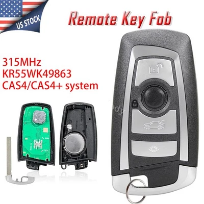 For 2011 2012 2013 2014 2015 BMW 3 5 Series 528i 535i 550i Remote Key Fob CAS4+ - Image 1 of 4
