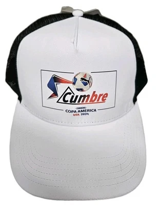 Puma Conmebol Copa America 2024 футбол белый/черный регулируемый водитель грузовика шляпа новый с Ярлыками  - Изображение 1 из 4