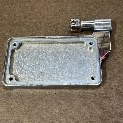 Used Chrome Side Mount License Plate Bracket  For Harley Davidson - Image 1 of 4