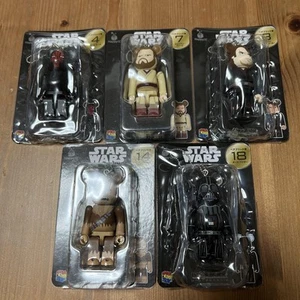 BE@RBRICK Star Wars Set Darth Maul Obi-Wan Vader Chewbacca Han Japan Box - Picture 1 of 7