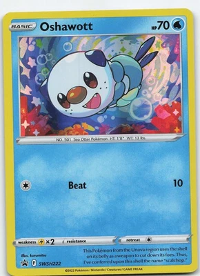 Oshawott - SWSH222 SWSH: Sword & Shield Promo Cards Promo Holo MP Pokémon TCG - Image 1 of 2