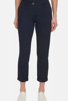 NWT Nautica Jeans Ladies' Chino Ankle Stretch Pant, Color Navy, Size S - Image 1 of 2