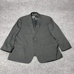 Michael Kors Blazer Mens 52R Gray Check Plaid Sport Coat Suit Jacket Two Button - Picture 1 of 10