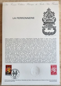 Philatelistisches Dokument EINBAND A4 1. Tag 1982 La Ferronnerie - Bild 1 von 1
