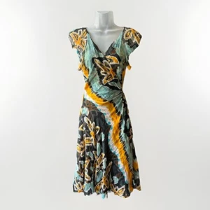 Diane Von Furstenburg Silk Floral Wrap Dress Women’s Size 8 - Picture 1 of 14