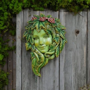 Greenman Tree Lady Wall Plaque Garden Ornament Wiccan Pagan Statue Decor - Picture 1 of 2