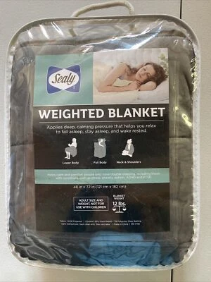 Manta con peso Sealy, 48x 72”, gris 👍 Foto 1 de 2