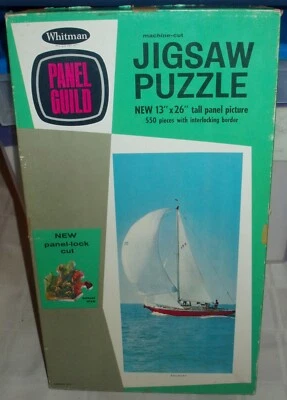 Vintage 1960's Whitman Panel Guild 550 Piece Jigsaw Puzzle "Sailboat" Series 501 - Image 1 of 4