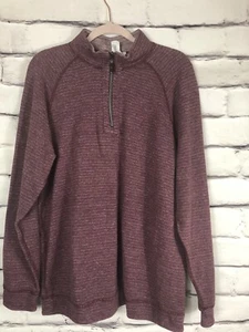 Suéter Suéter Tommy Bahama Para Hombres Borgoña Cuarto Cremallera Talla L - Imagen 1 de 9