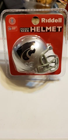 KANSAS STATE WILDCATS CLAM SHELL POCKET PRO FOOTBALL HELMET RIDDELL Cover