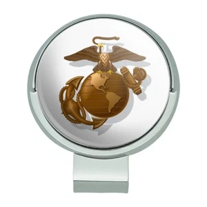 Marines USMC Golden Logo Licensed Golf Hat Clip With Magnetic Ball Marker - Picture 1 of 7