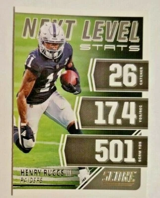 2021 Score Next Level Stats Henry Ruggs III Las Vegas Raiders #NL25 - Image 1 of 2