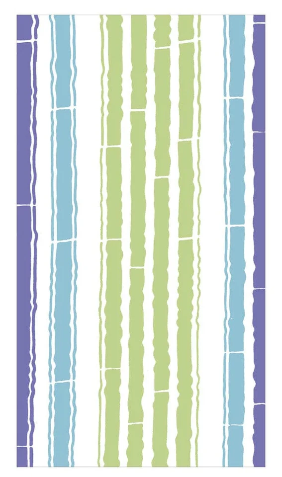 Servilletas para toallas Caspari para invitados, rayas de bambú azul y verde - 2 paquetes (17470G) Foto 1 de 1