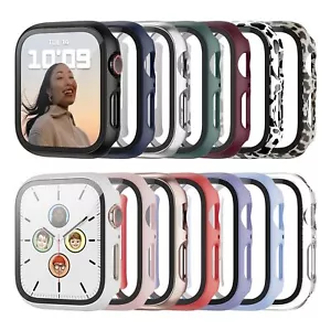 Haojavo 14 Pack Case with Tempered Glass Screen Protector for Apple Watch Series - Picture 1 of 6