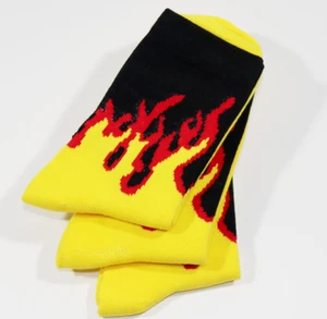 Harajuk Unisex Flame Fire Cotton Hip-Hop Skateboard Socks  - 5 Colour - Picture 1 of 9