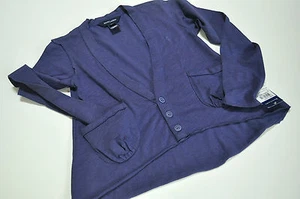 Ralph Lauren girls blue long sleeves cotton jersey cardigan sweater size 7 - Picture 1 of 6