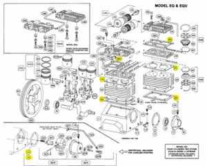 EQ100, 610-1011 Gasket Set for Emglo / Jenny EQ & GT Pumps - Picture 1 of 1