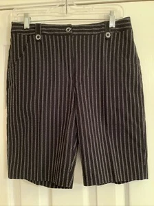 EP Pro Size 8 Golf Shorts Black White Striped Pockets Women - Picture 1 of 5