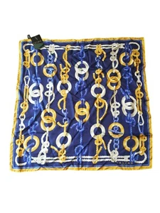 Celine Paris Scarf 100% Silk Made in Italy Nautical Rope Knots Vintage Tag - Picture 1 of 3