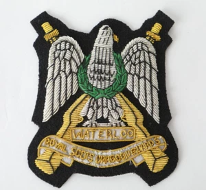 Royal Scots Dragoon Guards Regimental Wire Embroidered Blazer Badge - RSDG - Picture 1 of 1
