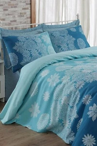Luxury 100% Cotton Turquoise Single Pique Set 3 pieces - Picture 1 of 1