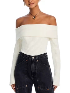 4th & Reckless Women Indi Ribbed Sweater Cream Size S - Picture 1 of 4