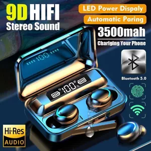 Smart TWS Wireless Earphone Bluetooth 5.0 Earbud Touch In-ear 9D Stereo Sports - Picture 1 of 14