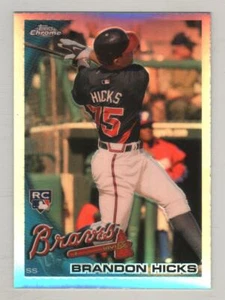 2010 Topps Chrome Refractor #197 Brandon Hicks Atlanta Braves RC BV$4 - Picture 1 of 1