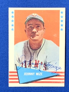 JOHNNY MIZE HOF SIGNED AUTOGRAPHED 1961 FLEER CARD #63 NEW YORK GIANTS PSA DNA - Picture 1 of 4