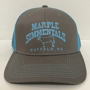 Cappello/Berretto camionista Marple Simmentals Buffalo Kansas Farm Ranch Snapback Maglia Schiena - Foto 1 di 7