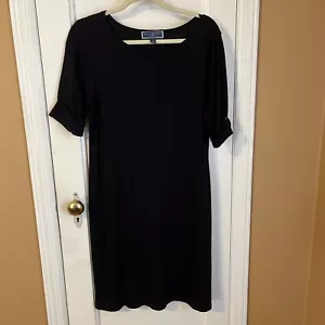 Karen Scott Sport Short Sleeve Black Dress s M - Picture 1 of 6
