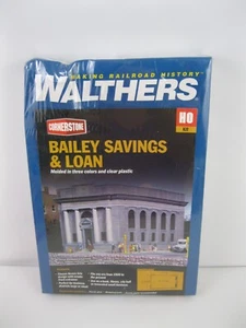 Walthers Cornerstone Bailey Savings Loan Eisenbahn Zug Modell HO Scale Kit Neu - Bild 1 von 11