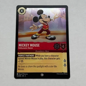 Mickey Mouse 112/204 Disney Lorcana Shimmering Skies Common Cold Foil Card NM - Picture 1 of 2